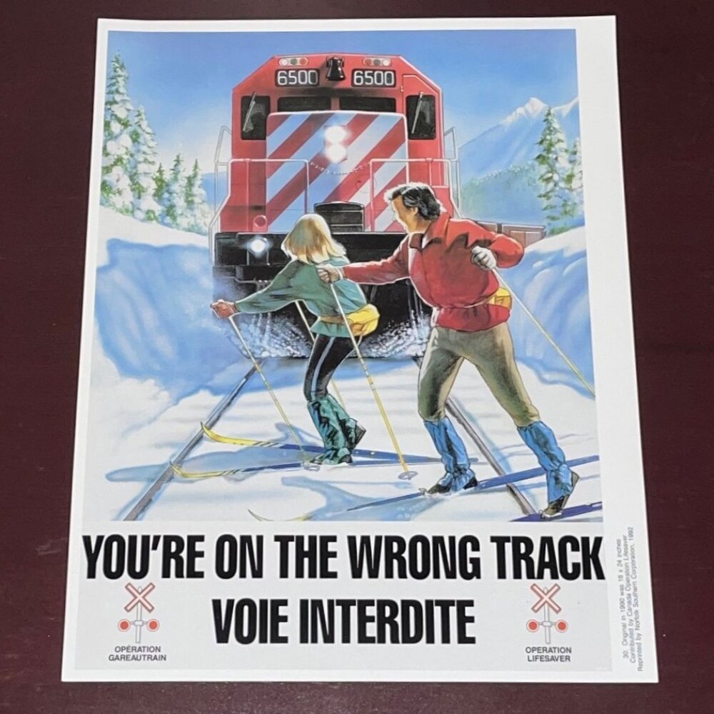 Operation Lifesaver Railroad Poster Train Safety Print Vintage Reprint 8.5x11